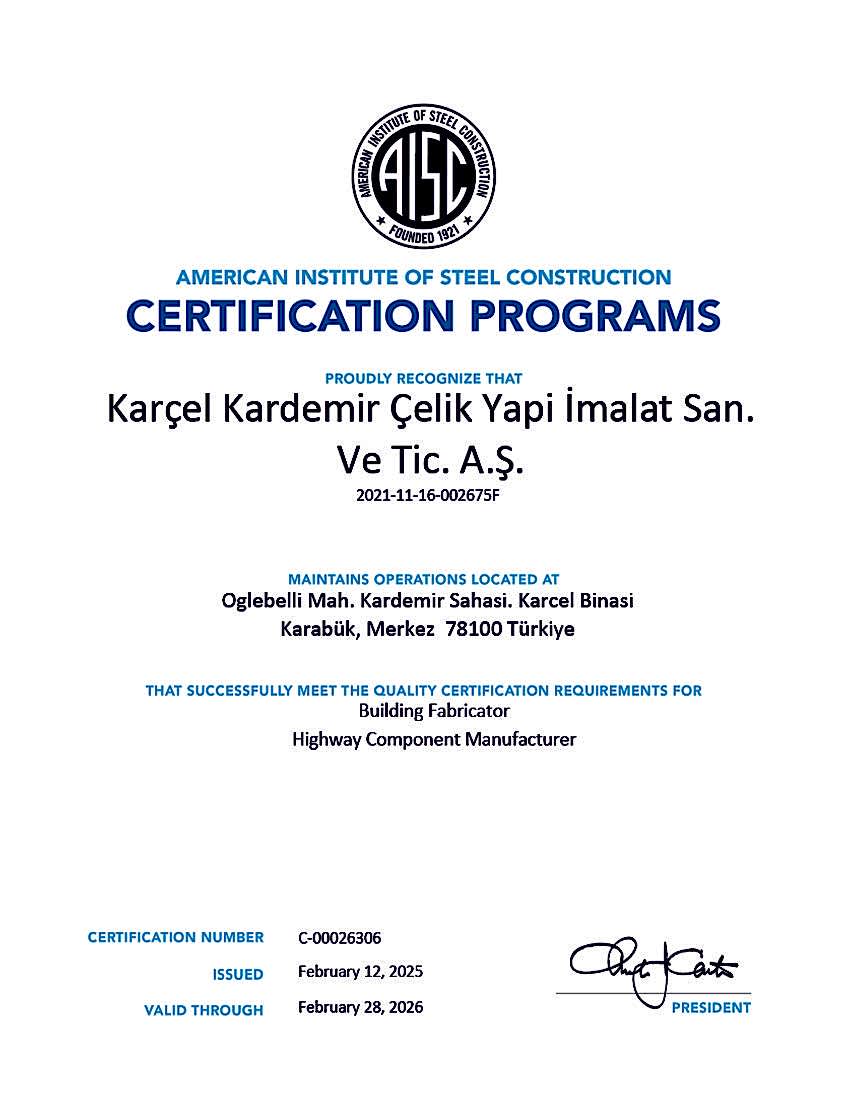 AMERİKAN ÇELİK İNŞAAT ENSTİTÜSÜ PROGRAMLARI 